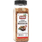 Badia Steak Seasoning Canadian Blend, 28 oz – Savory Salt, Garlic & Spice Mix with Paprika, Smoky Grill Rub for Steaks, Burgers, Pork, Chicken, Gluten Free