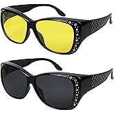 Sunglasses that Fit Over Glasses for Women UV Protection Polarized and HD Vision Fitover Eyeglasses