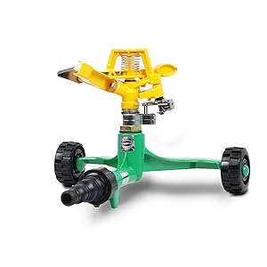 Pepper Agro Garden Watering Adjustable Impact Metal Sprinklers with Movable Base for Lawn and Garden Set of 1