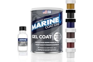 Marine Coat One Gel Coat, White Without Wax with MEKP Catalyst