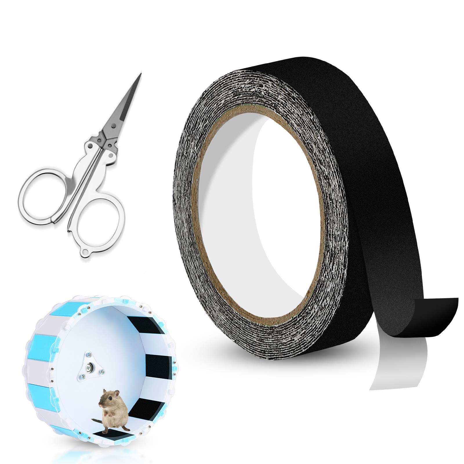 16.4 ft Sandy Trimmer Strip with Foldable Scissor Sandy Track for Small Pet Exercise Wheel, Hamster Running Wheel, Flying Saucer Exercise Wheel for Prairie Dog Squirrel Chinchilla Guinea Pig