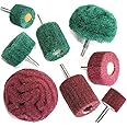 8PCS Non Woven Abrasive Buffing Polishing Wheel Drill Attachment Set,Scouring Pads Power Scrubber Cleaning Kit