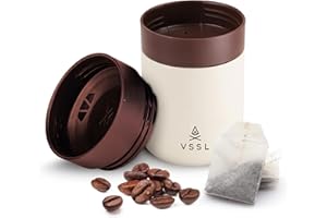 VSSL Nest 10 oz Mug, Stainless Steel, Double Walled, Vacuum Sealed & Integrates with VSSL Nest Products, Cream