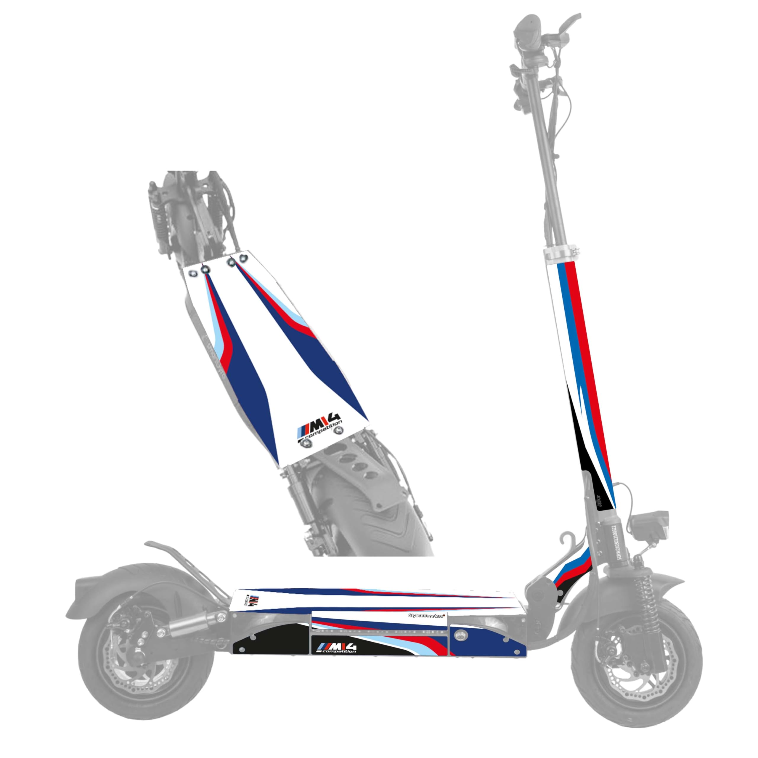 STYLISH-SCOOTERS Sticker for Smartgyro Electric Scooter (Motorsport + Non-Slip Vinyl Base) (Scooter Not Included)