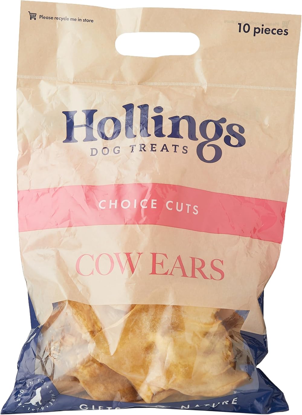 Hollings Cow Ears Dog Treats 100% Natural Grain Free 10 Pieces