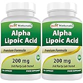Best Naturals Alpha Lipoic Acid 200 Mg 120 Capsules (120 Count (Pack of 2))