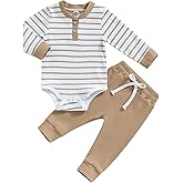 Newborn Baby Boy Girl Clothes Ribbed Knitted Long Sleeve Romper Pants Solid Cotton Infant Fall Winter Outfits 2Pcs