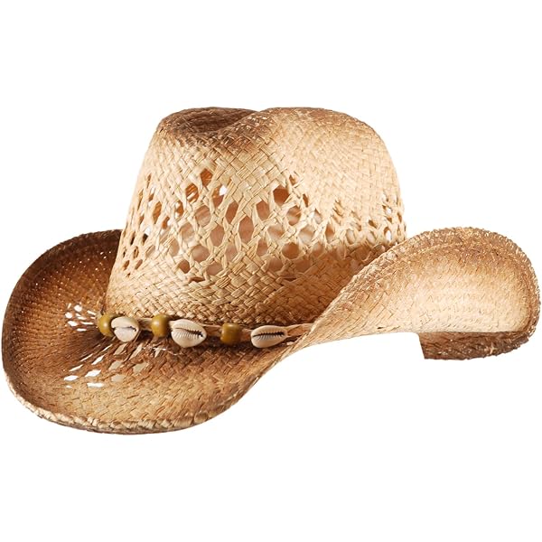 Straw Cowboy Cowgirl Hats for Women Men Summer Beach Sun Hat  display picture 1