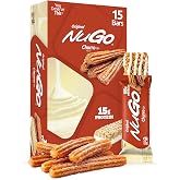 NuGo Original, Churro, 15g Protein Bar, Gluten Free, 15 Ct