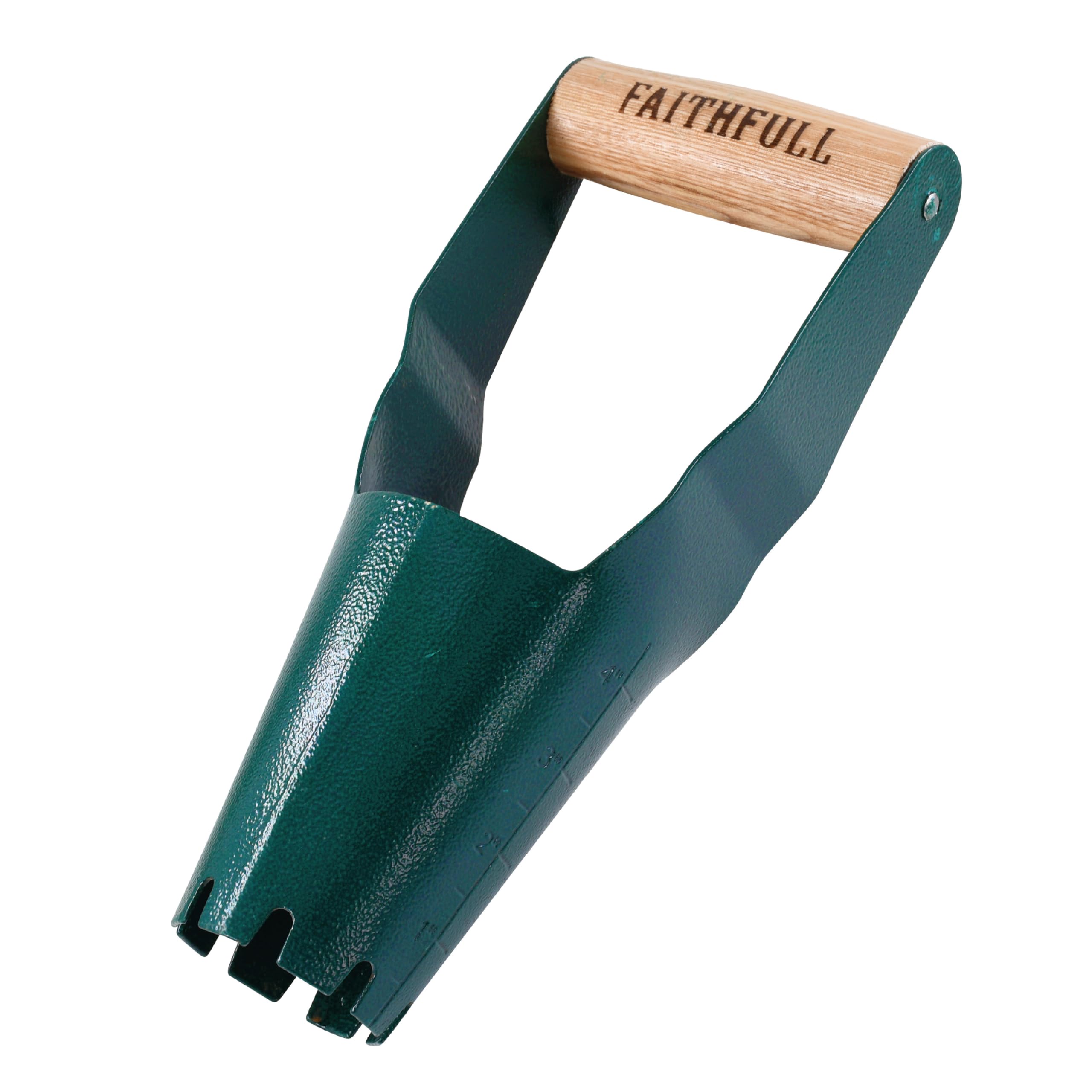 Faithfull Countryman Hand Bulb Planter - Forged Carbon Steel Garden Tool with FSC European Ash Handle for Planting Bulbs