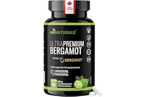 Citrus Bergamot Supplement For Cholesterol Control & Heart Health, Antioxidant & Cardiovascular Support, Science Backed Berga
