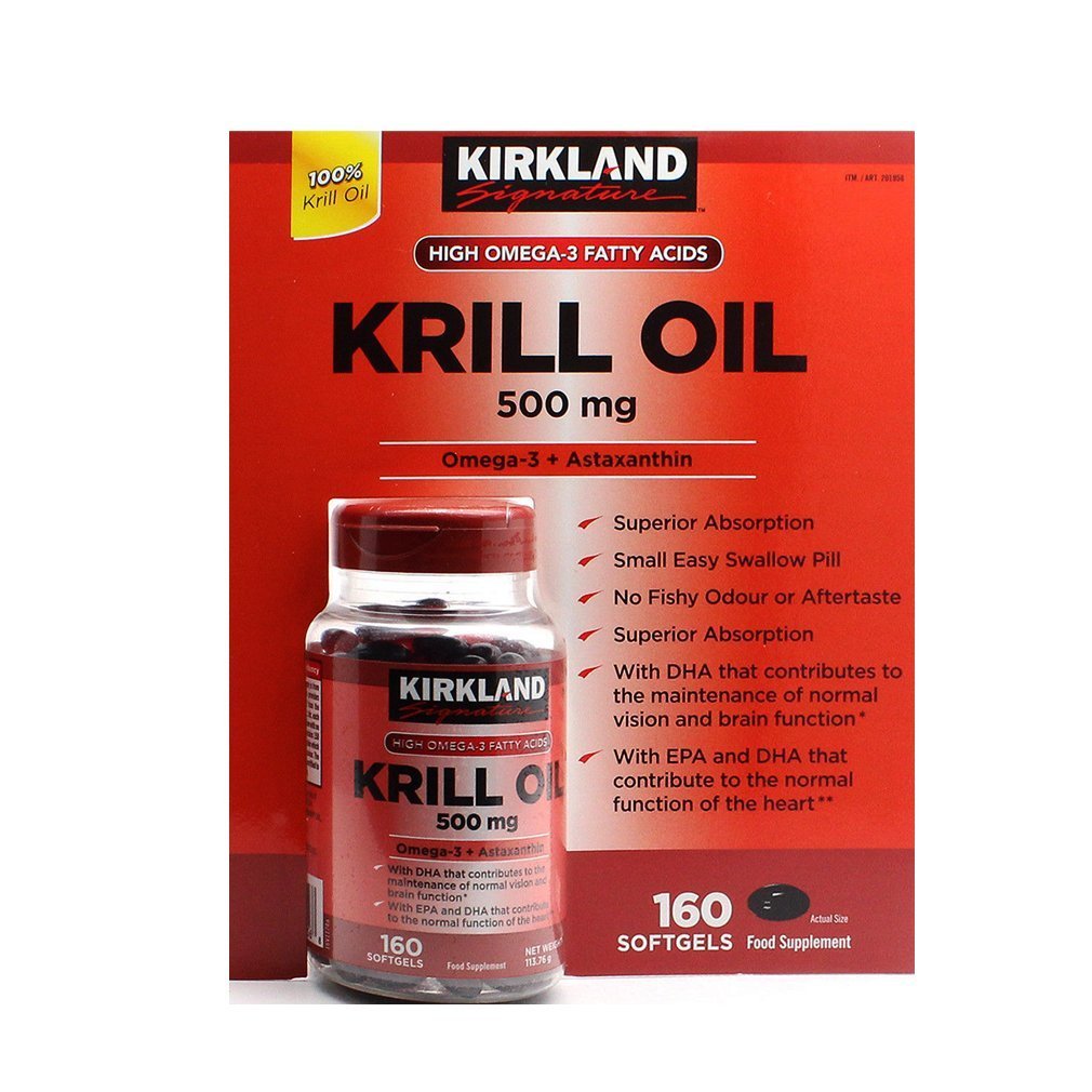 Kirkland Signature Krill Oil 500 mg, 160 Softgels