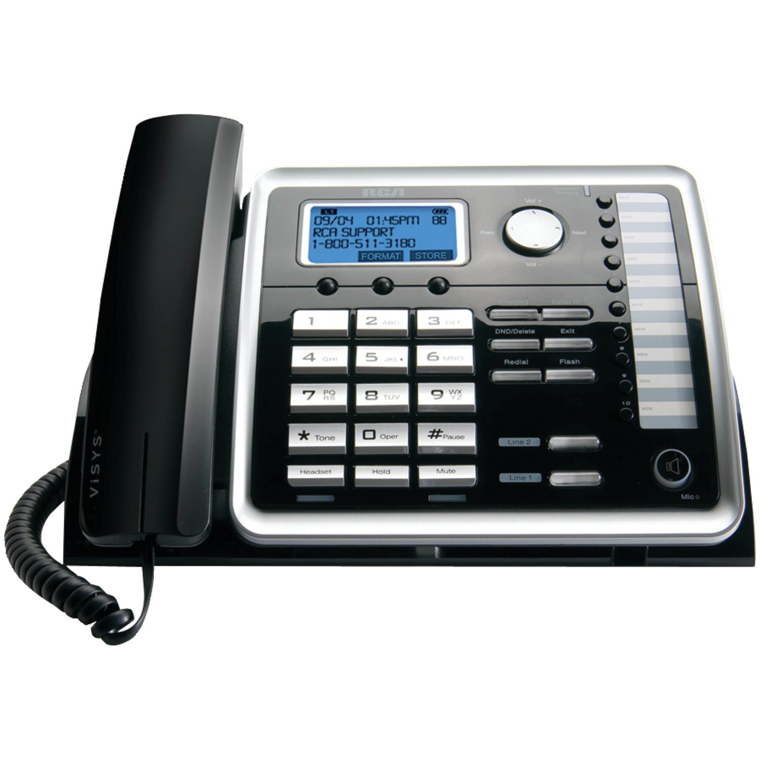 Amazon.com : RCA 25214 na 1-Handset 2-Line Landline Telephone : Adaptive  Living Telephones : Electronics