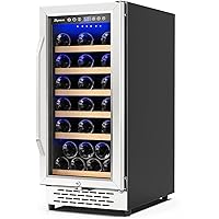 15 Inch Wine Cooler Refrigerators 30 Bottle Fast Cooling Low Noise and No Fog Wine Fridge with Professional Compressor…