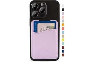 WALLAROO WALLETS Wallaroo Premium Leather Cell Phone Wallet Stick On - Android and iPhone Wallet and Card Holder for Women and Men - Durable with Non-Slip Lining Secures Up to 3 Cards Kangaroo