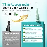 COSLUS C20 Water Flosser 300ml Tank 5 Jet Tips IPX7 Cordless Portable Green view 2