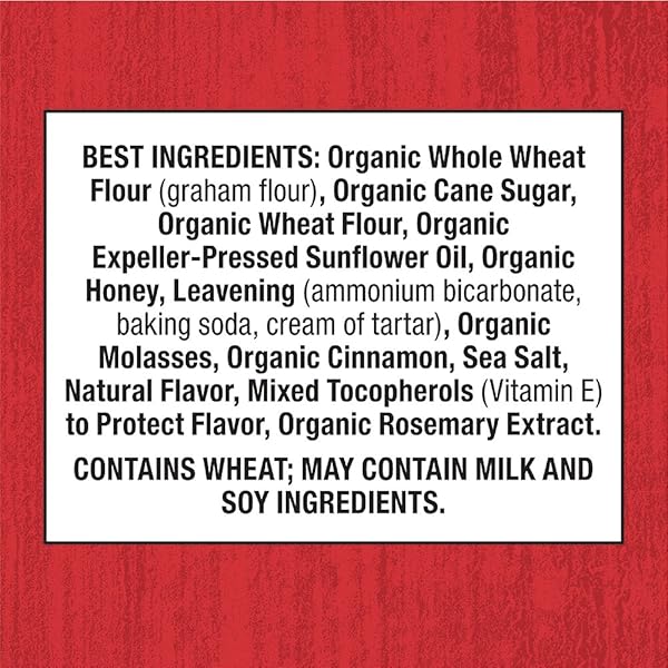 ANNIE’S ORGANIC GRAHAM CRACKERS, CINNAMON, MADE WITH WHOLE GRAIN, 14.4 OZ