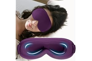 CLOMAY Weighted Eye Mask Cover for Sleeping - Eye Masks for Sleep with Adjustable Strap, Lash Extension Eye Covers for Women Men, 3D Contoured, Plane Travel Essentials, Blindfold for Meditation