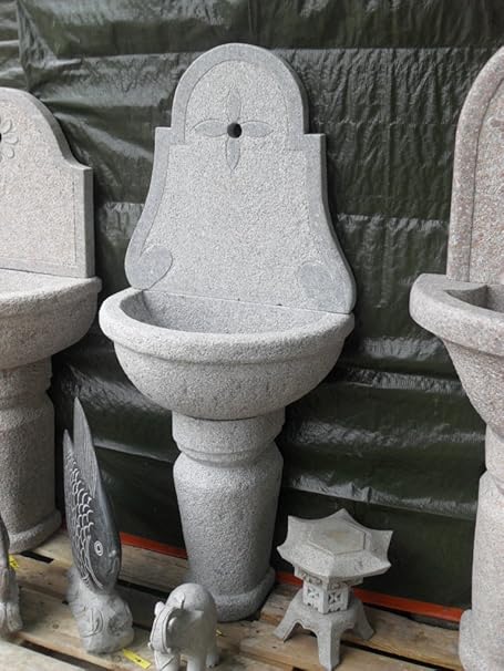 Wandbrunnen Aus Grauem Granit Trog Fountain Becken Granitbrunnen Amazon De Garten