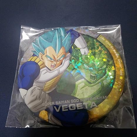 Amazon Co Jp セガ ドラゴンボール ホログラム缶バッジ 超サイヤ人ゴッド超サイヤ人ベジータ ドラゴンボール缶バッジ ホビー 通販