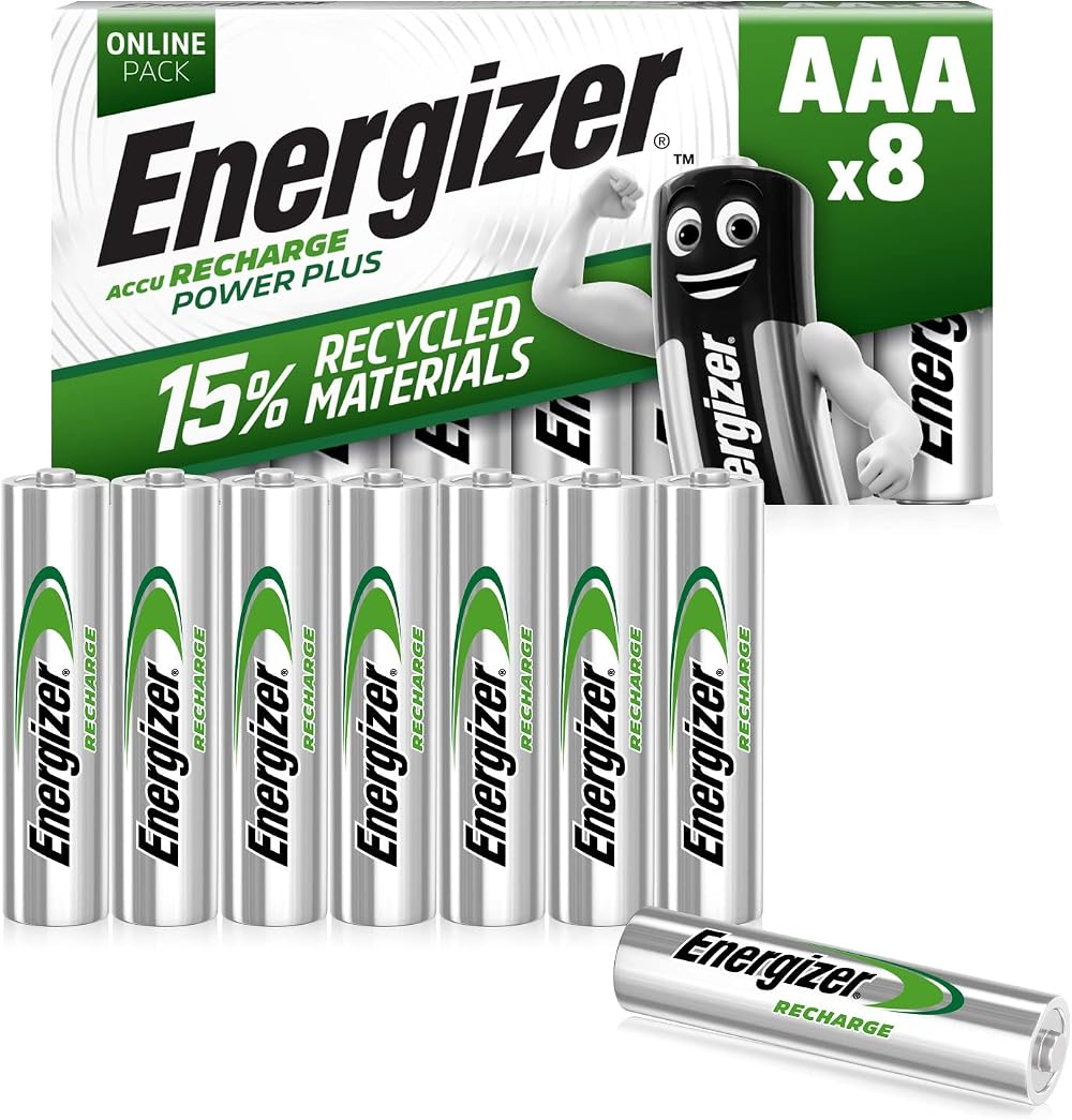 Energizer Recharge Power Plus AAA Batteries 8 Pack 700 mAh NiMH