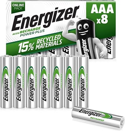 Energizer Recharge Power Plus AAA Batteries 8 Pack 700 mAh NiMH
