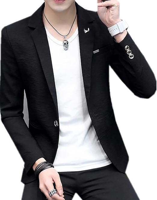 Amazon Ininuk メンズ ジャケット 春 夏 短袖 薄手 シンプル クール トレンド サマージャケット 通勤 かっこいい 快適 メンズ テーラードジャケット スーツ生地 スーツ ビジネス ファッション カジュアル 礼服 最新 コート ジャケット 通販