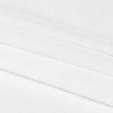 DWCN White Sheer Curtains 52x84 2 Panels Textured Voile Eyelet Top view 7