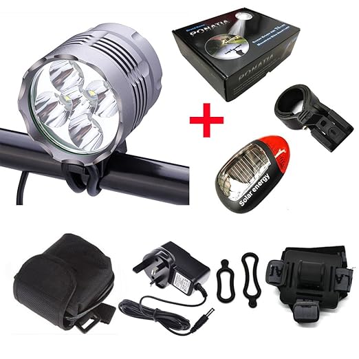 title=PONATIA Faro super brillante 5 x LED CREE XM-L T6 da 8000 lumen, fanale