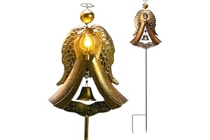 Homight Solar Metal Angel Stake Grave Decorations for Cemetery Perfect as Angel Remembrance & Sympathy cemetary Grave Decorations Gifts for Pets and Lost Love Ones (Angel Stake)