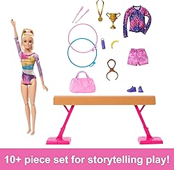Barbie Gymnastics Doll & Accessories, Playset with