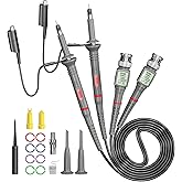 Goupchn Universal P6100 Oszilloskop-Clip-Sonden 100 MHz mit Zubehör-Set, 1 x 10 x 2 Stück