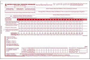 Canadian Bilingual Driver's Daily Log Book 10-pk. with Detailed Driver Vehicle Inspection Report - Book Format, 2-Ply with Ca