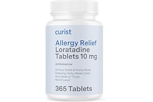 Curist Loratadine 10mg 365 Count - All Day Non Drowsy Allergy Medicine - 24 Hour Antihistamine Tablets for Runny Nose, Itchy Eyes, & Sneezing - Indoor & Outdoor Allergy Medicine for Adults