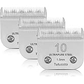 3 Pack 10 Clipper Blade Compatible with Andis, Wahl and Oster Dog Clippers | Detachable Pet Grooming Replacement Blade for Dog Grooming Clippers, Replacement Blades, Compatible Accessory
