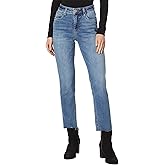 KUT from The Kloth Womens Rachael High Rise Fab Ab Mom Raw Hem Long Inseam