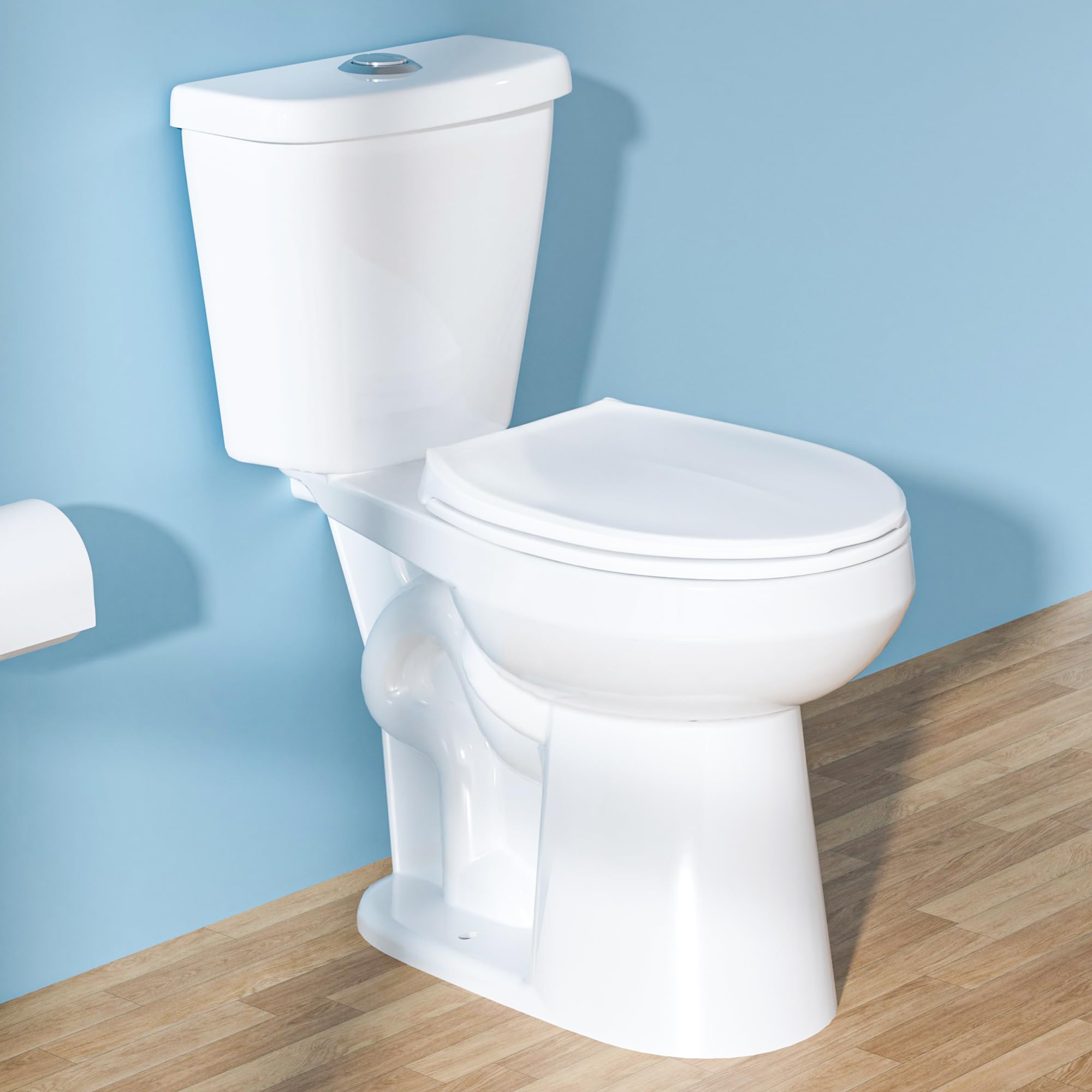 HOMLYLINK 19 Inch Compact Tall Toilet for
