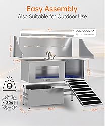 POLIMO Dog Washing Station, LED Professional