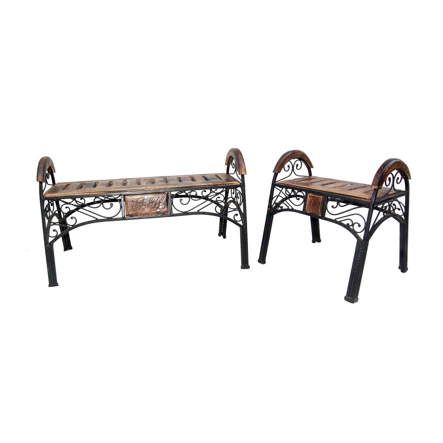 Kraftee Traditional Top Accent Tables Bench Set Of 3 Living Room