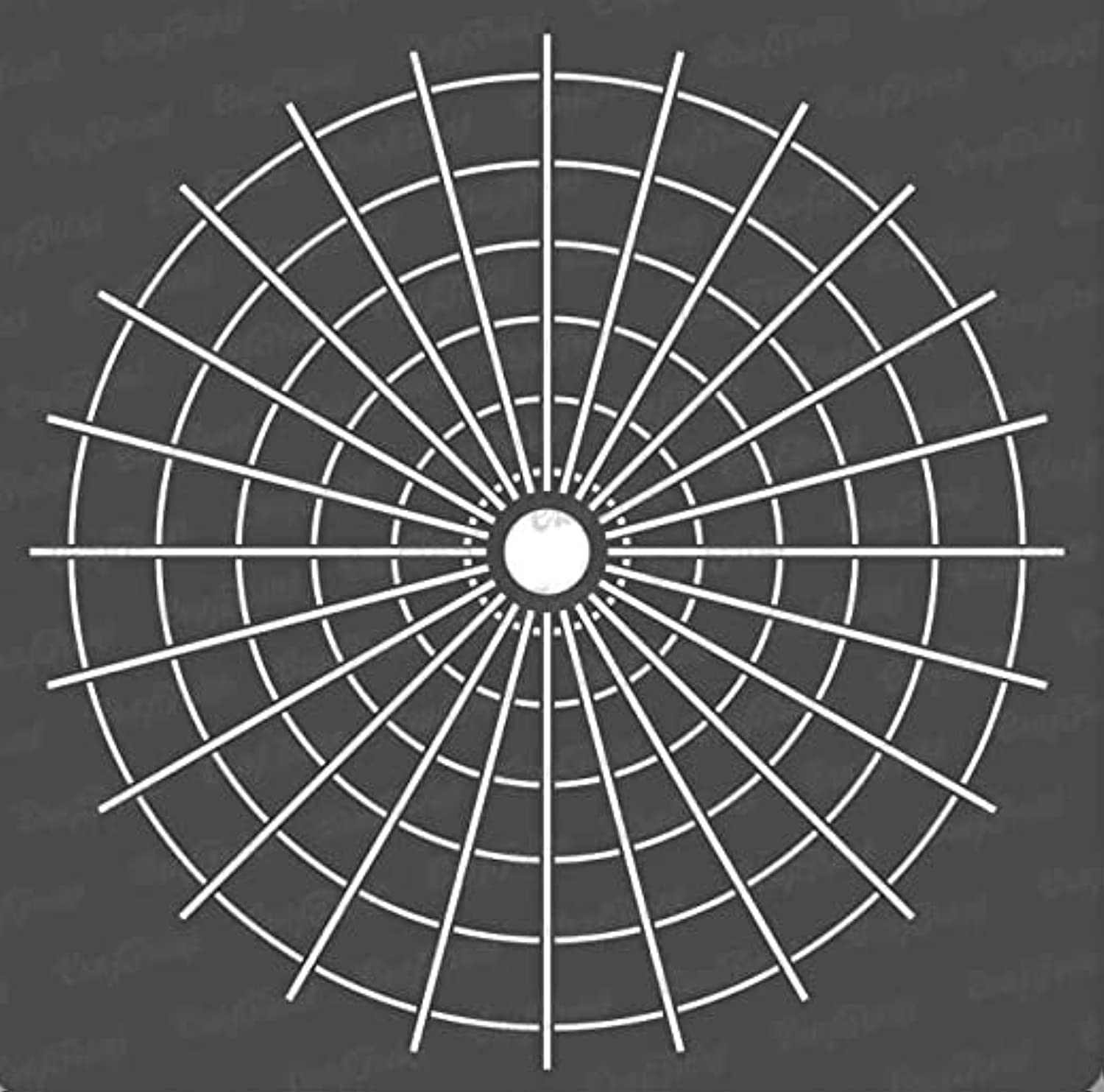 CrafTreat Reusable Wall Stencils for Painting Large Pattern - Radar - Mandala Stencil for Dot Painting - 12x12 Inch - DIY Art and Craft Stencils - Circle Stencils for Painting Walls