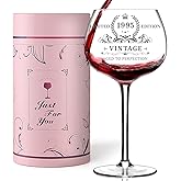 30TH Birthday Gifts for Her, Vintage 1995 Engraved Wine Glass, Unique 30 Year Old Birthday Decorations for Women, Funny 30 Bday Gifts Idea For Friends, Wife, Daughter, Sister (30TH)