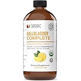 Gallbladder Complete Stone Breaker Liquid 8oz - Organic Gallbladder Support Formula, Apple Cider Vinegar with Turmeric Lemon Hibiscus Chanca Piedra, Sludge Cleanse Aid, Fast Absorbing Made USA Herbal