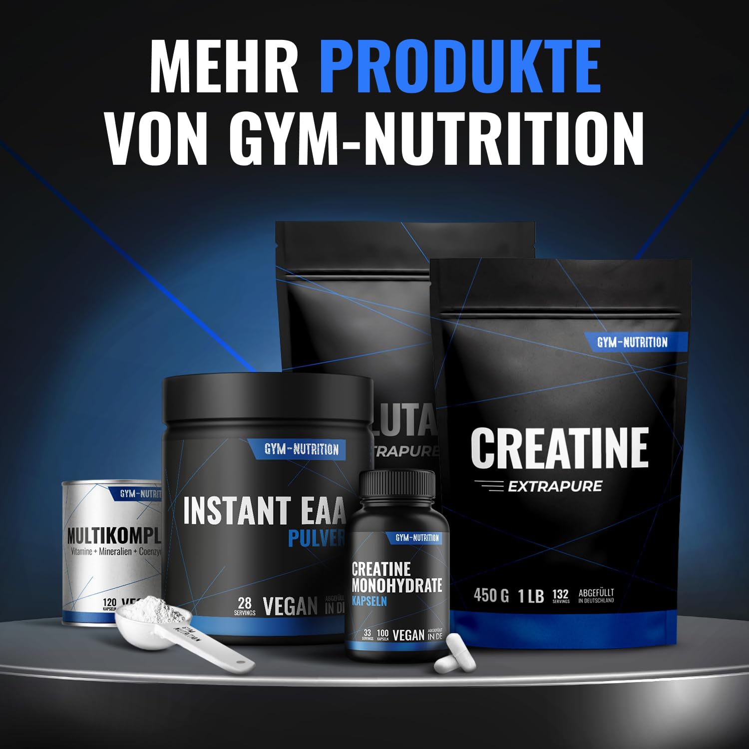 Creatin Monohydrat Pulver 1kg / 1000g - Ultra Reines Kreatin Monohydrat mit Inulin - Hochdosiert - Extrapure Creatine Monohydrat - Creatin Pulver Monohydrate - Vegan Jahresvorrat 5
