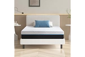 Slomix 6-inch Gel-Infused Ultra-Comfort Supportive and Medium Firmness Memory Foam Mattress, Black Twin Mattress