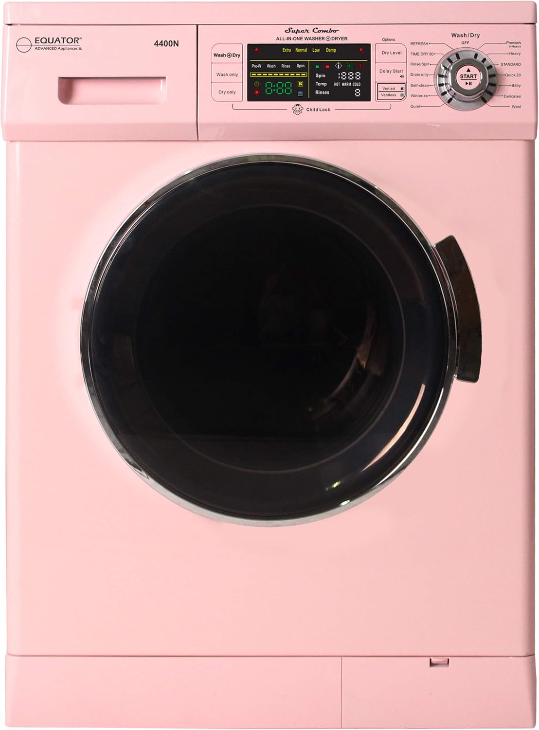 Equator 2019 24" Combo Washer Dryer Winterize+Quiet (Pink)