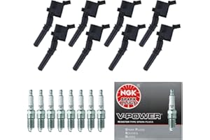 Hikaru Parts DG508 FD503 Ignition Coil Packs & SP479 SP493 NGK Spark Plugs Replacement For Ford 4.6 5.4 V8 F150 F-150 CROWN VICTORIA MUSTANG LINCOLN Town Car Excursion MERCURY DG457 DG472 DG491
