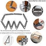 JIRENSH Multi Angle Measuring Ruler Aluminum 17.5 cm Folding Black view 5