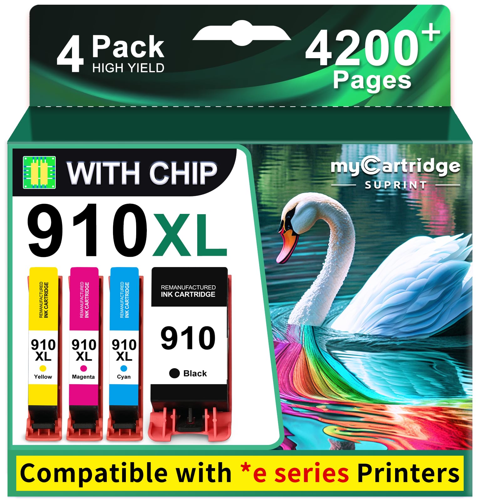 910XL Ink Cartridges for HP Printers Replacement for HP 910 Ink HP ...