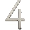 Atlas Homewares AVN4-BRN Modern Avalon House Number, Four, Brushed Nickel