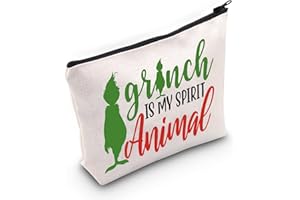 WZMPA Green Monster Cosmetic Makeup Bag Doctor Cat Fans Gifts Monster Is My Spirit Animal Zipper Pouch Bag For Monster Fans